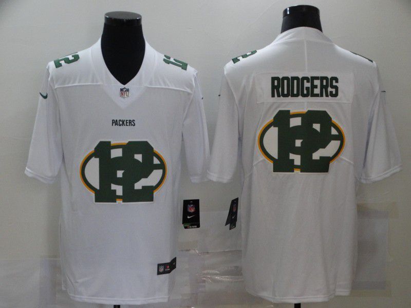 Men Green Bay Packers #12 Rodgers White shadow 2020 NFL Nike Jerseys->green bay packers->NFL Jersey